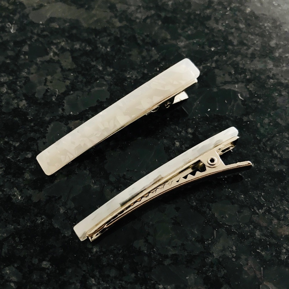 RESTOCK! Iridescent Resin Hair Clips 2” (Set of 2)